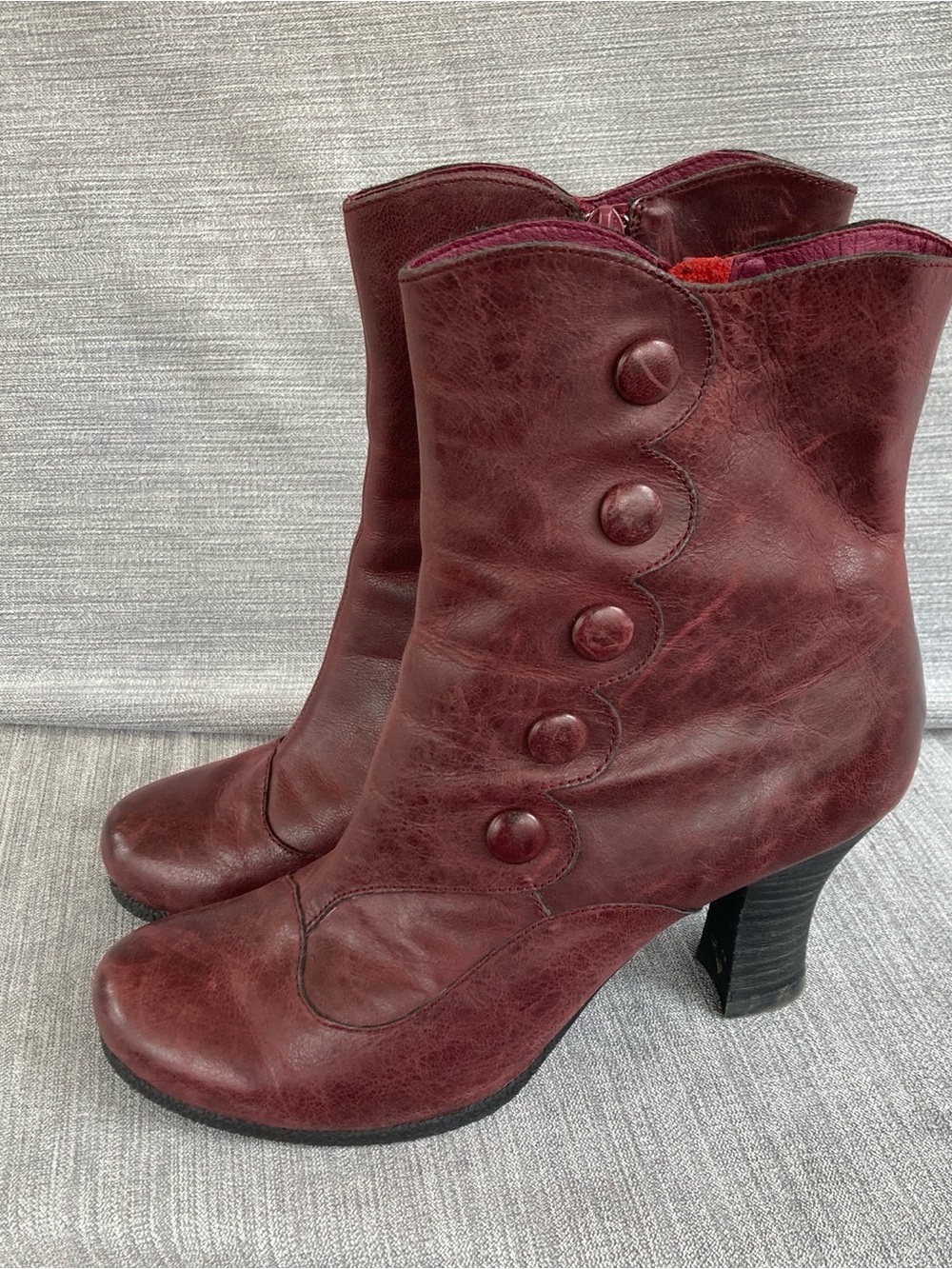 Miz mooz Leather Boots Red